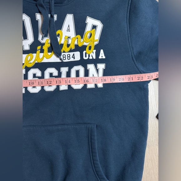 Breitling Navy Blue Men’s Hoodie with Yellow Logo - Picture 4 of 6